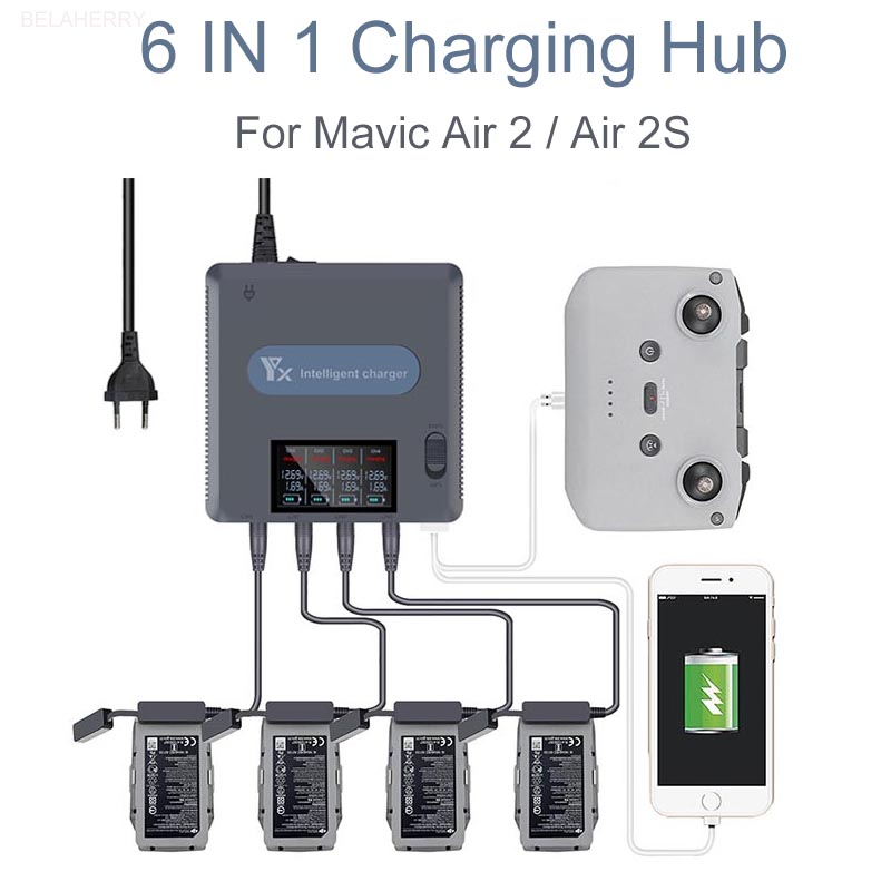 Fpv Drone Charger - 6 in 1 Digital display Battery